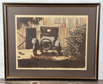Stanley Hughes Roadster Watercolor Painting