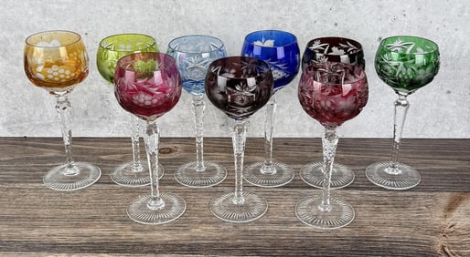 Czechoslovakian Cut to Clear Glasses