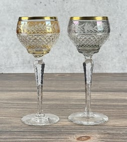 Czechoslovakian Cut to Clear Glasses