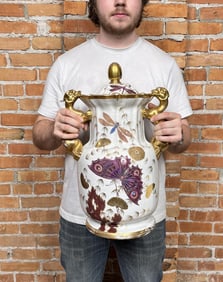 Masons Ironstone Butterfly Lidded Jar Urn