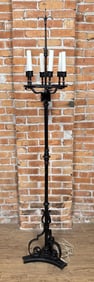 Wrought Iron Floor Lamp Electric Candelabra