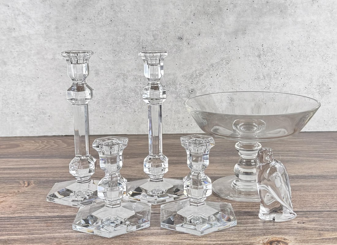 Group of Val St. Lambert Crystal Glassware: Nice grouping.