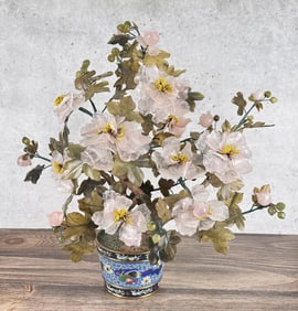 Chinese Hardstone Bonsai Tree