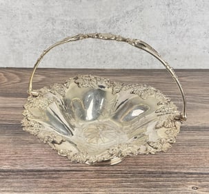 Victorian Silver Plated Bridal Basket