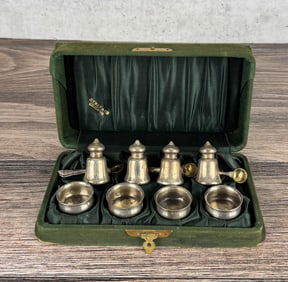 Hyman Edwardian Sterling Silver Condiment Set