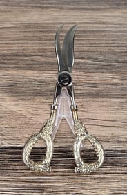 Sterling Silver Grape Scissors Shears