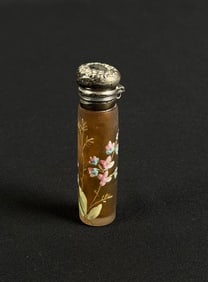 Victorian Era Hand Painted Perfume Scent Bottle