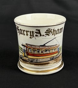 Occupational Shaving Mug Trolley Car Conductor