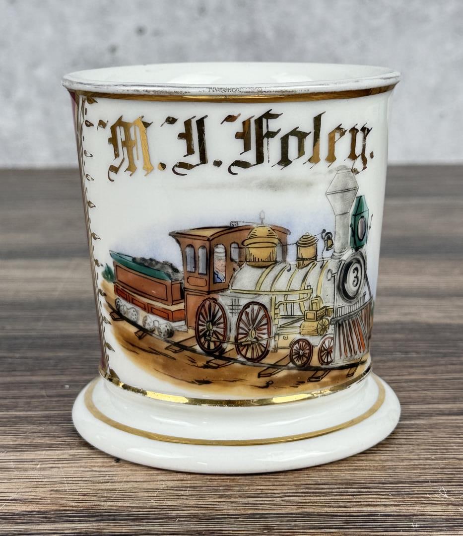 Railroad Train Engineer Occupational Shaving Mug (1 of 7)