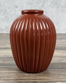 Alvin Baca Santa Clara Ribbed Melon Jar Pot