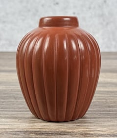 Alvin Baca Santa Clara Ribbed Melon Jar Pot