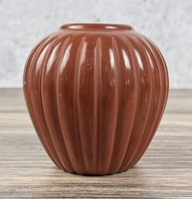 Alvin Baca Santa Clara Ribbed Melon Jar Pot