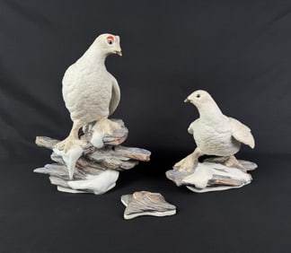 Boehm Porcelain Ptarmigan on Rocks