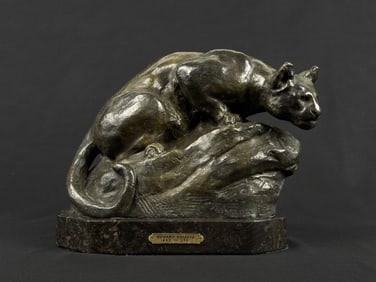 Edward Kemeys The Still Hunt Bronze