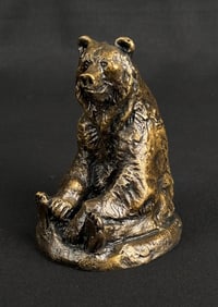 Charles M Russell Montana Sitting Bear Bronze