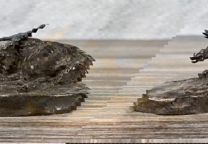 Charles M Russell Montana Sitting Steer Bronze