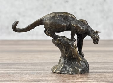 Philip R Goodwin Mountain Lion Bronze
