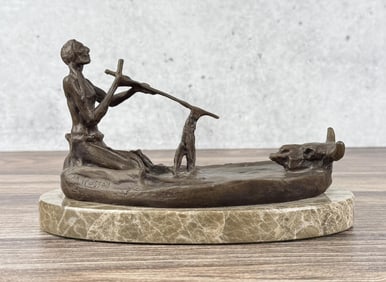 Charles M Russell Spirit of the Buffalo Bronze