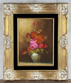Mid Century Roses Oil Painting