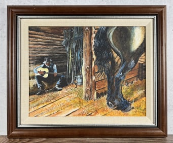 Martin Cowboy Oil Painting
