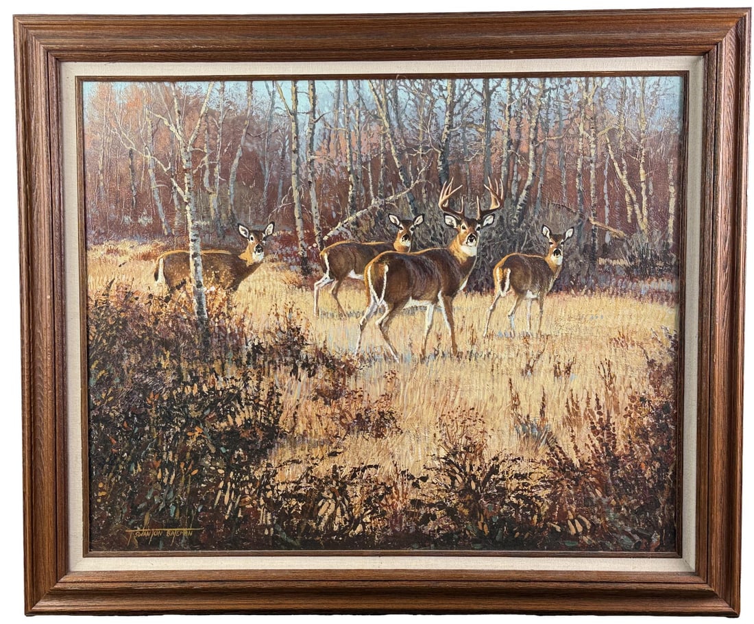 Terry Swanton Bateman Rock Creek Deer Painting (1 of 4)