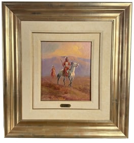 Olaf Wieghorst On His War Pony Painting