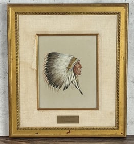 Olaf Wieghorst Blackfoot Indian Chief Painting