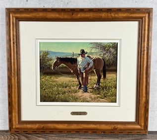 Bill Neal Ready to Go Cowboy Painting