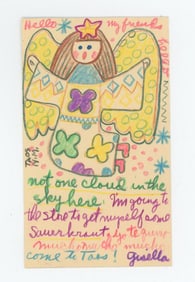 Gisella Loeffler Taos Postcard Drawing