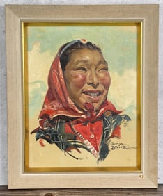 Bettina Steinke Eskimo Girl Povungnetuk Painting