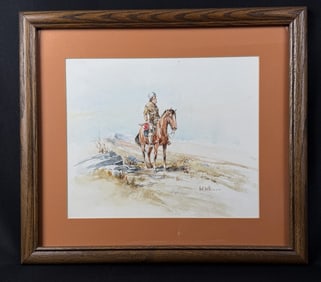 Hank Lawshe Mountain Man Watercolor Painting
