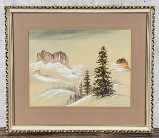 Jon Janutis Montana Gouache Painting