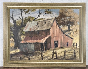 John Hannah California Deserted Barn Painting
