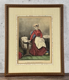 Currier & Ives A Year After Marriage Print