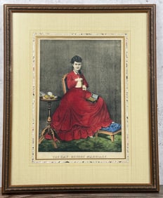 Currier & Ives The Day Before Marriage Print