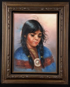 Steven Lee Indian Girl Painting