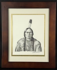 Gary Zaboly Sitting Bull Indian Drawing