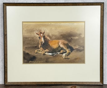 Bud Helbig The Foal Watercolor Painting