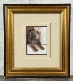 Pat Longley Labrador Puppy Painting