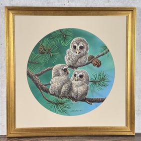 Joe Thornbrugh Barred Owls Painting