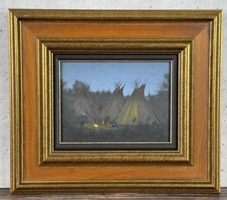 Harold Whitley Indian Village Painting