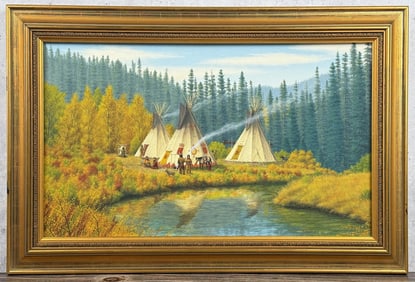 Harold Whitley High Country Camp Painting