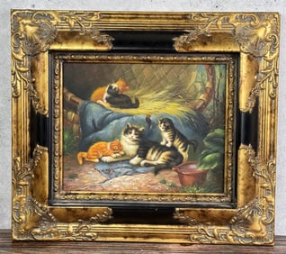 European Painting of Kittens