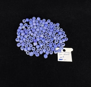 Blue Chevron Native American Indian Trade Beads