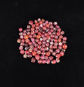 Group of Red Eye Skunk Indian Trade Beads