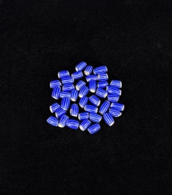 Blue Chevron Native American Indian Trade Beads