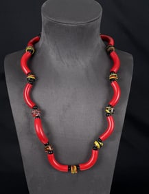 Venetian Glass Elbow Indian Trade Beads