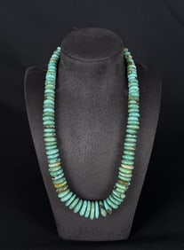 Rolled Pueblo Turquoise Indian Trade Beads