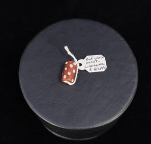 Native American Indian Old White Heart Trade Bead