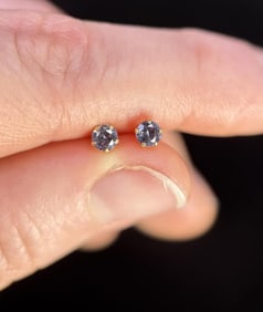 14k Gold Alexandrite Earrings